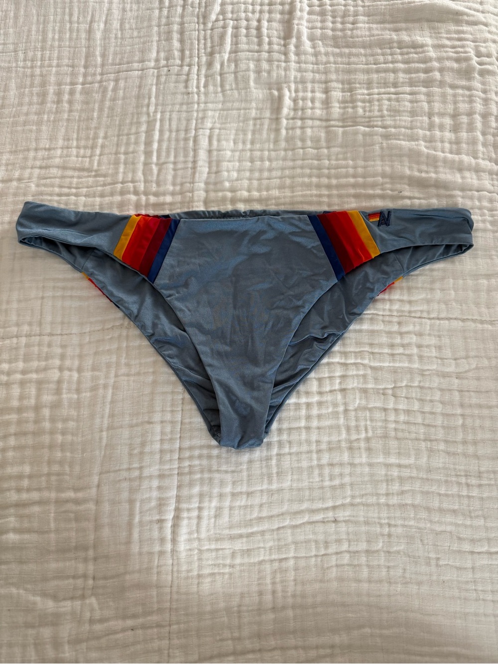 Rare NWOT Aviator Nation 5 Stripe Bikini Bottom Fuller Coverage Size XL